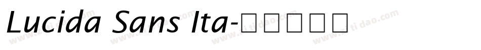 Lucida Sans Ita字体转换